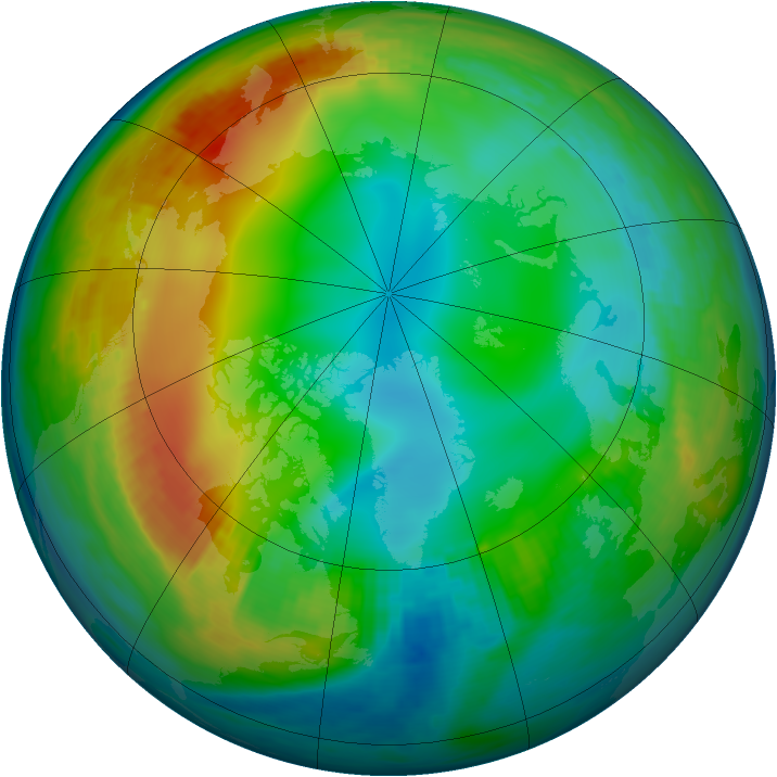 Arctic ozone map for 08 December 1983